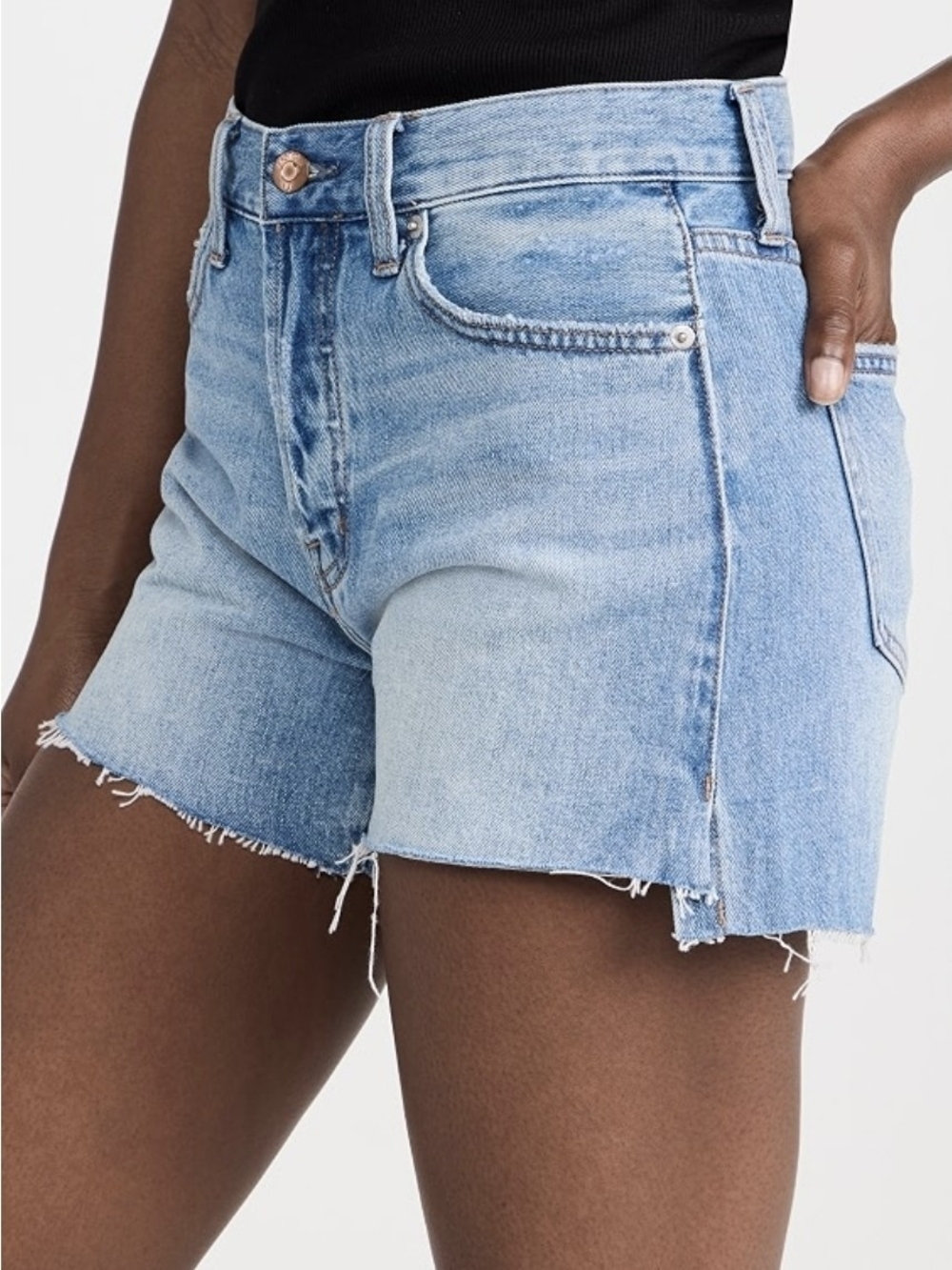 pistola Light Wash Denim High-Rise Connor Relaxed Vintage Shorts